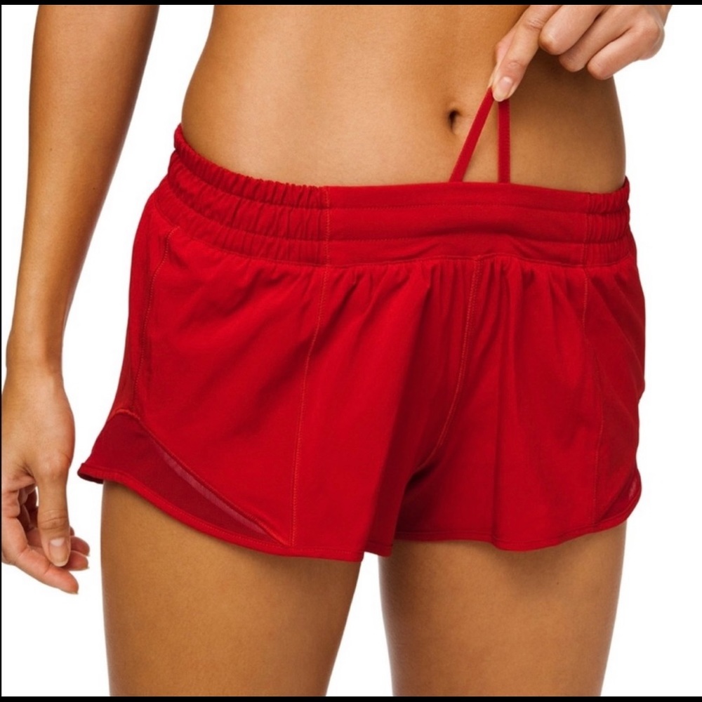 Lululemon Hotty Hot Shorts 2.5” Red